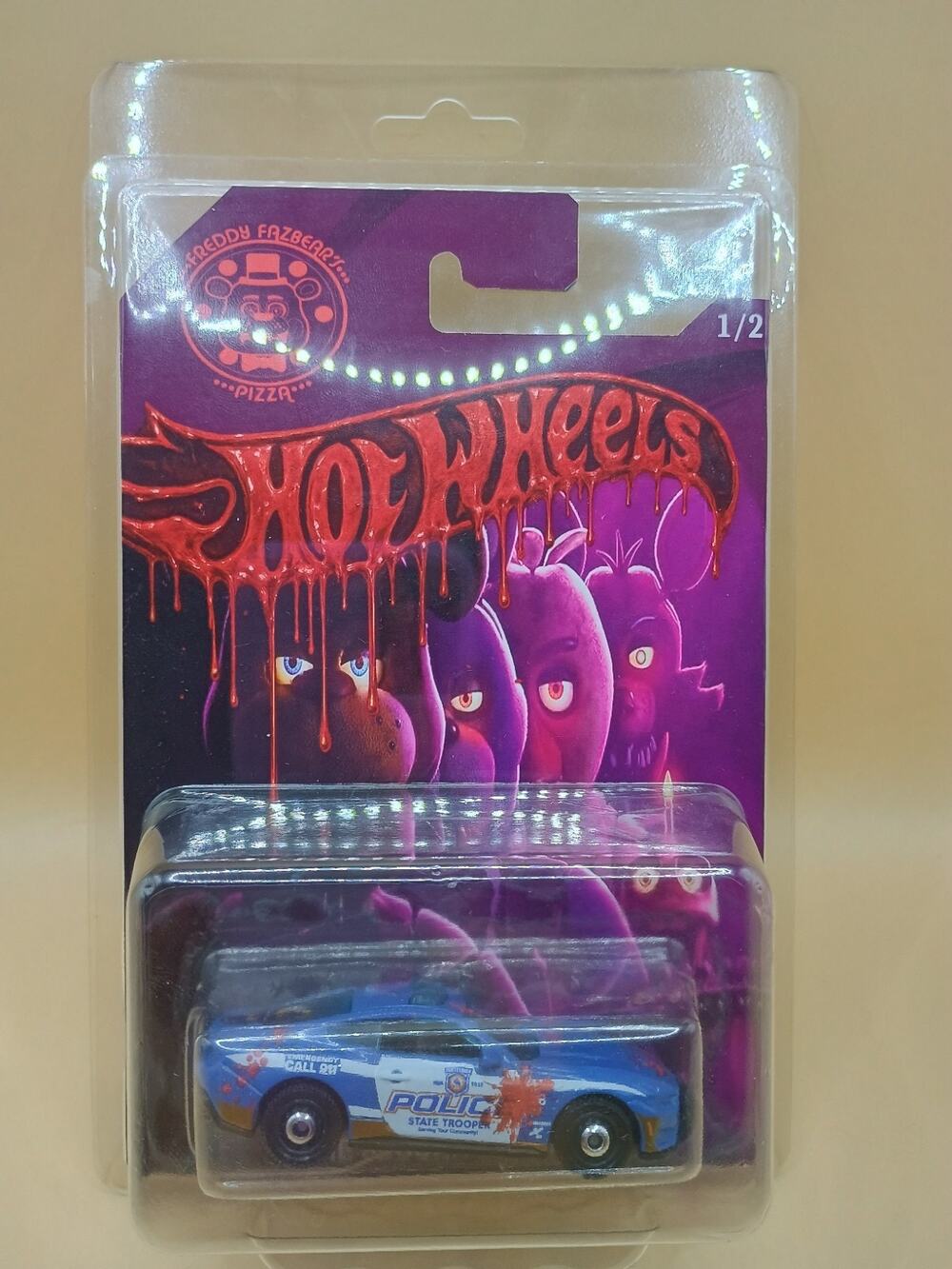 Custom Hot Wheels Five Nights at Freddy's FNAF "Security Breach" Card Police